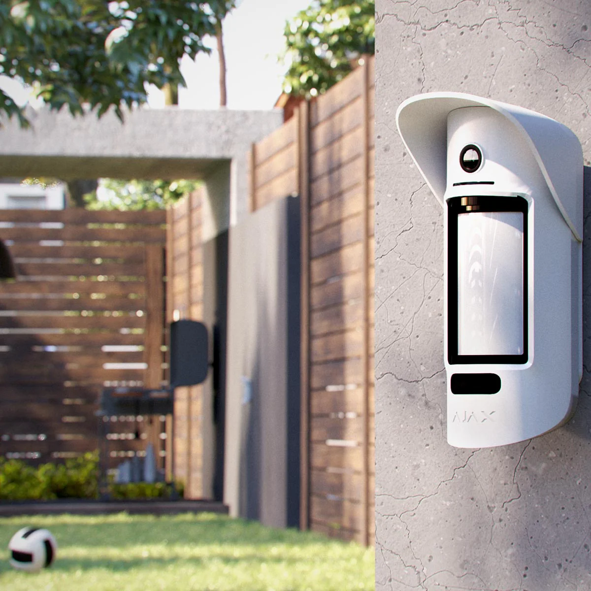Ajax MotionCam Outdoor PIR motion detector with built-in HDR camera for photo verification