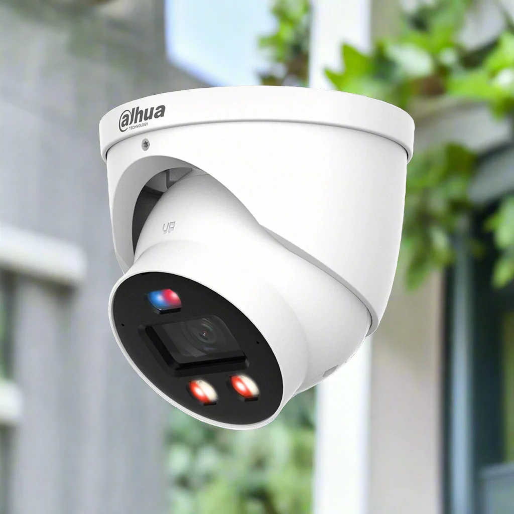 Dahua TiOC Pro 8MP turret camera in black and white with AcuPick AI